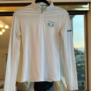 Voltaire White Long Sleeve Sun Shirt Equestrian Size Small